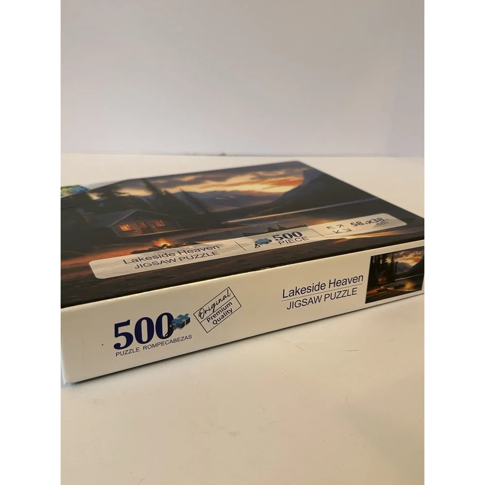 500-Piece Jigsaw Puzzle Lakeside Heaven by Blueforest Complete - Picture 4 of 5